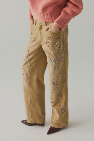 We The Free Everest Studded Straight Jeans by Free People