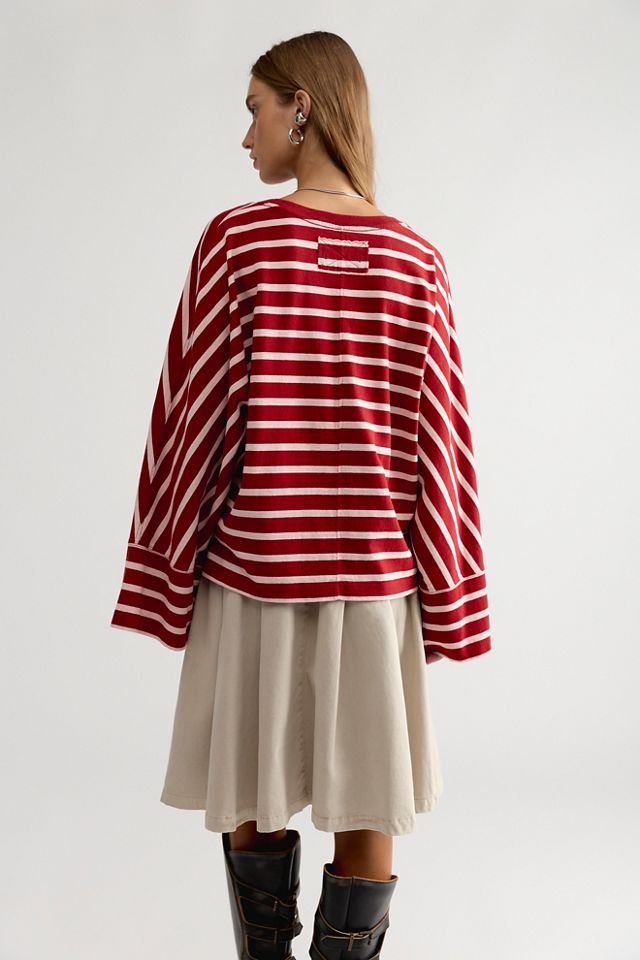 We The Free Atlas Dolman Striped Long Sleeve Top #1