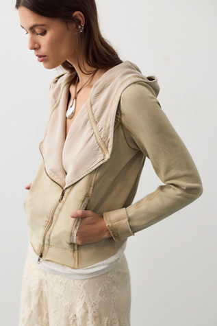 Женское худи We The Free Throwback Asymmetric Zip-Up, цвет: Travertine — фото 2