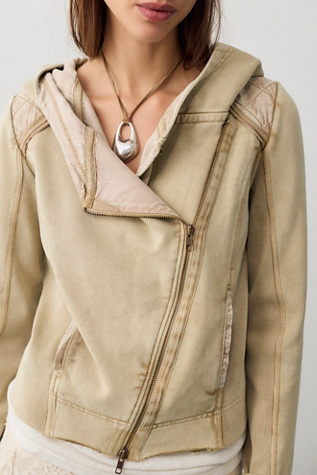 Женское худи We The Free Throwback Asymmetric Zip-Up, цвет: Travertine — фото 1