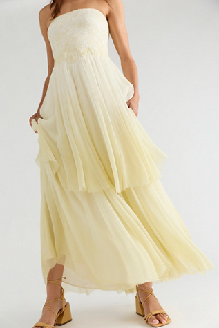 Nigel Preston Romance Strapless Maxi Dress