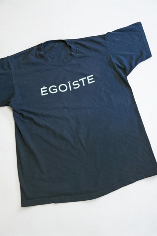 1990s Oversized Chanel Egoiste Cologne Spell Out Tee Selected by Personal Choice