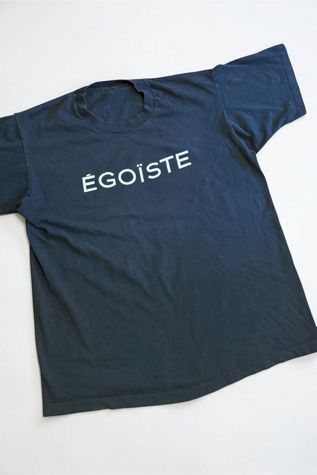 1990s Oversized Chanel Egoiste Cologne Spell Out Tee Selected by Personal Choice