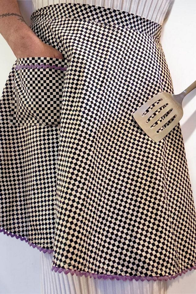 1950s Handmade Checkered Apron Selected by Personal Choice #1