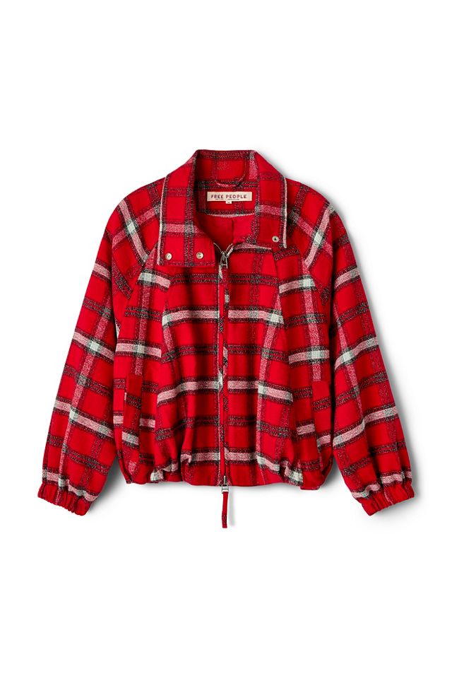 Chelsea Plaid Funnel-Neck Oversized Jacket #5