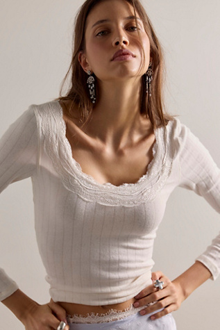 Classic Keepsake Pointelle Long Sleeve by Free People