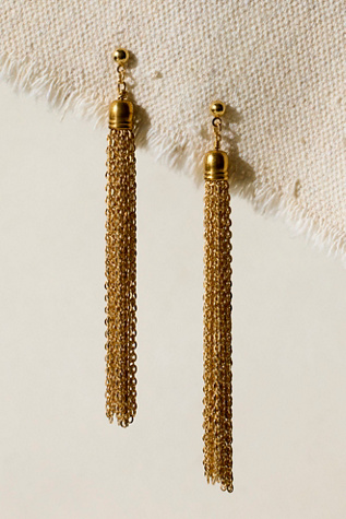 Женские серьги Free People Elsie Tassel, цвет: Золотой — фото 1