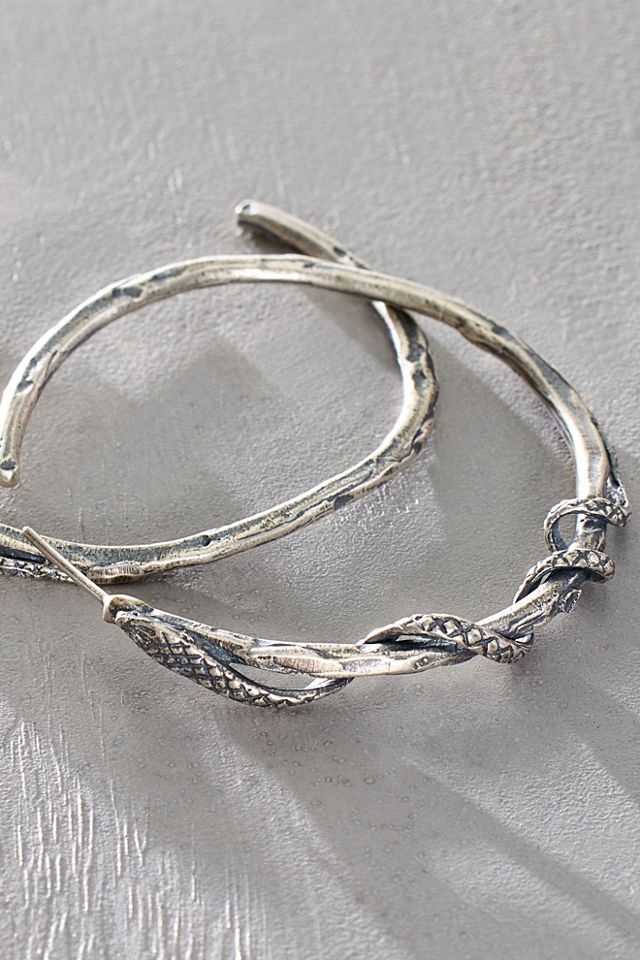 Alkemie Sterling Silver Serpent Wrap Hoops #1