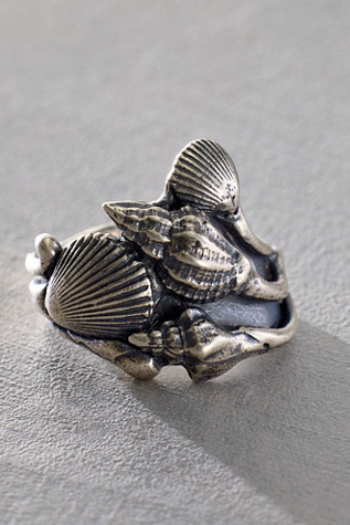 Alkemie Sterling Silver Shell Bouquet Ring