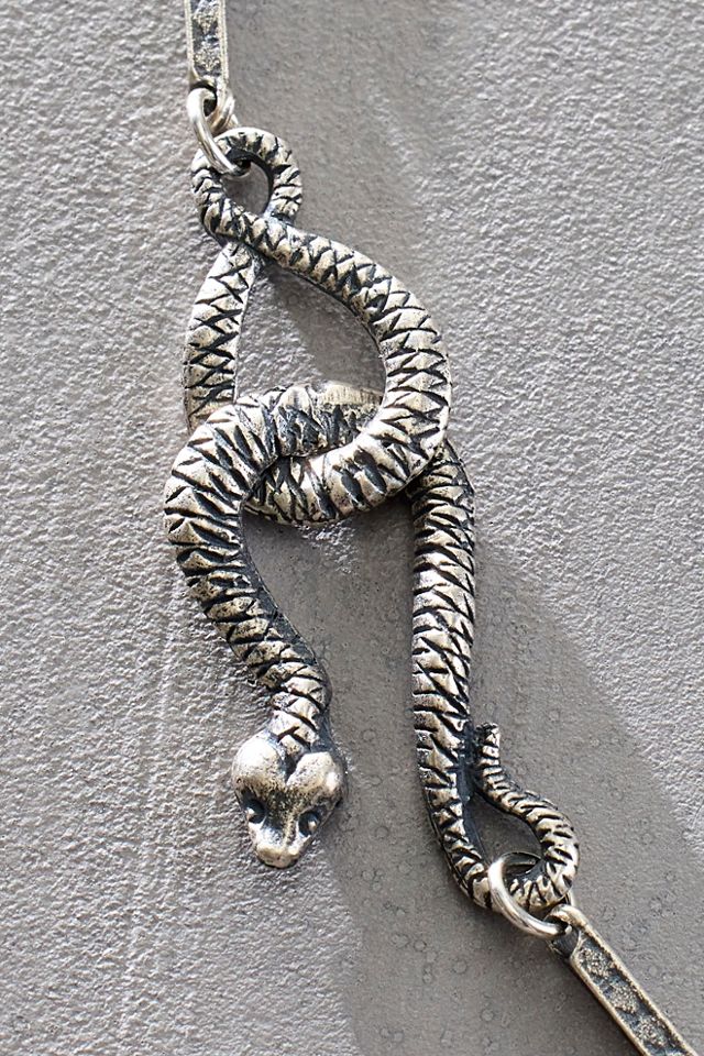 Alkemie Sterling Silver Four Shark Teeth Necklace #2