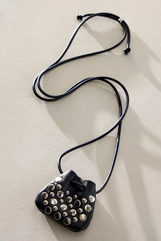 Solenne Studded Leather Pouch