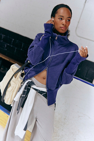 Left Field Zip-Up Sweatshirt by Free People