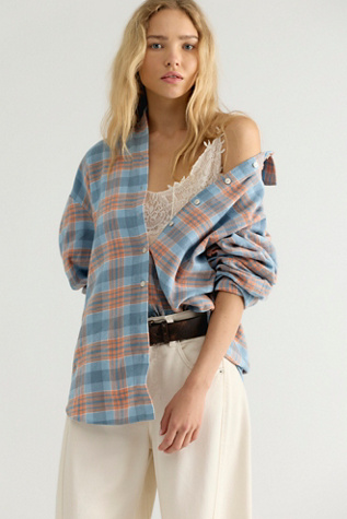 Everyday Plaid Button Down Top