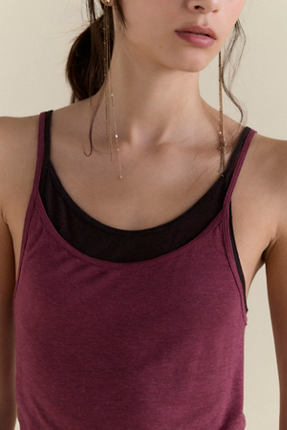 Женский топ Intimately Stackable Sheer Twofer Tank, цвет: Ягодный комбинированный — фото 6