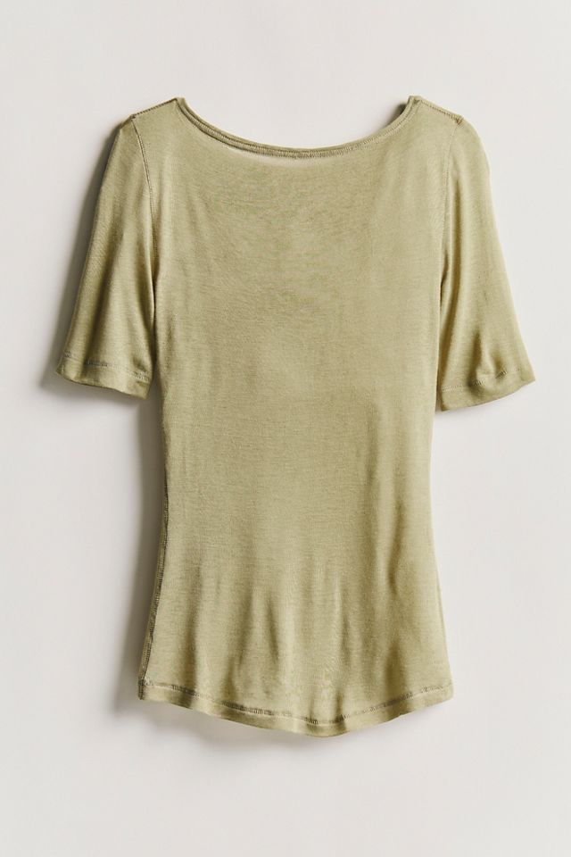 Stackable Sheer Half-Sleeve Shirt #5