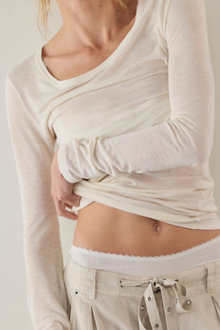 Stackable Sheer Layering Long Sleeve