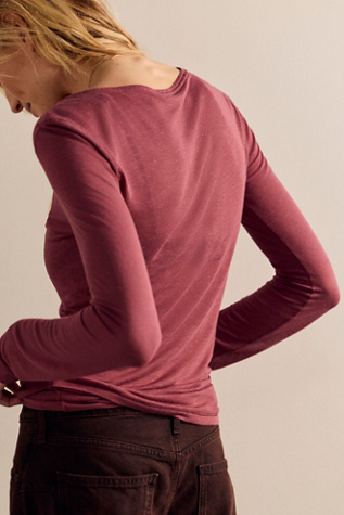 Женский топ Intimately Stackable Sheer Layering Long Sleeve, цвет: Barberry — фото 2