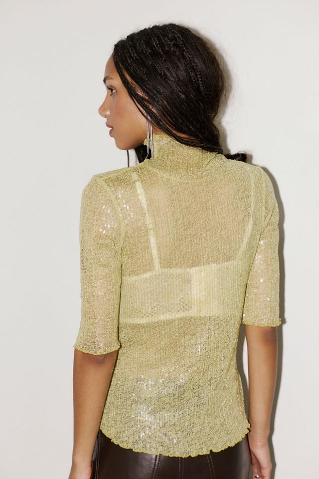 Barely Sparkle Half-Sleeve Top #1