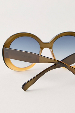 Женские солнцезащитные очки Free People Sunspell Round Sunglasses, цвет: Оливковый туманный — фото 4