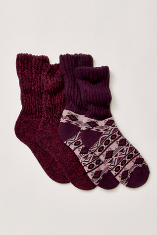 Носки Slouch, 2 шт. — Free People, цвет: Ягодный