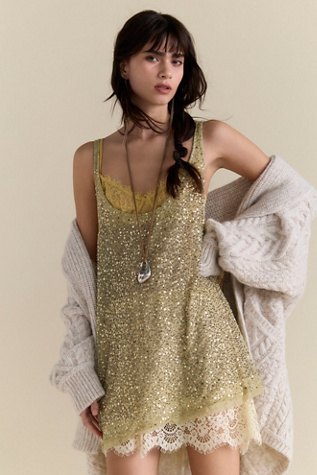 All That Glitters Mini Slip Dress