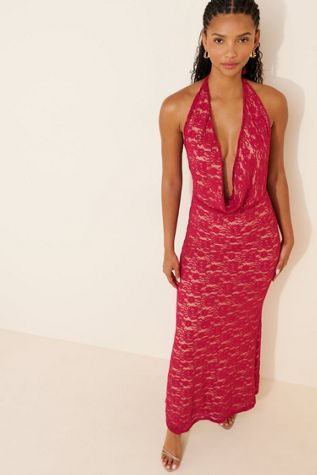Runaway The Label Kylo Plunge Cowl Maxi Dress