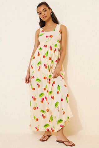 S/W/F Cherry Printed Maxi Dress