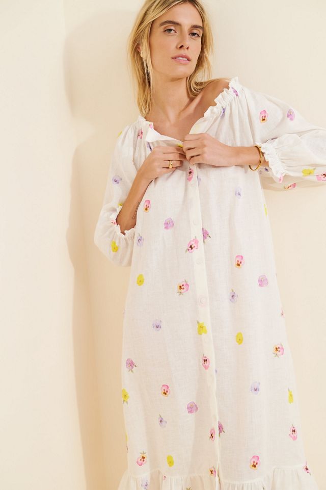 Sleeper Loungewear Linen Midi Dress #3