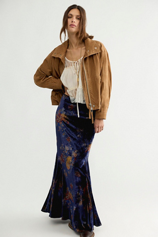 Cosmic Velvet Maxi Skirt