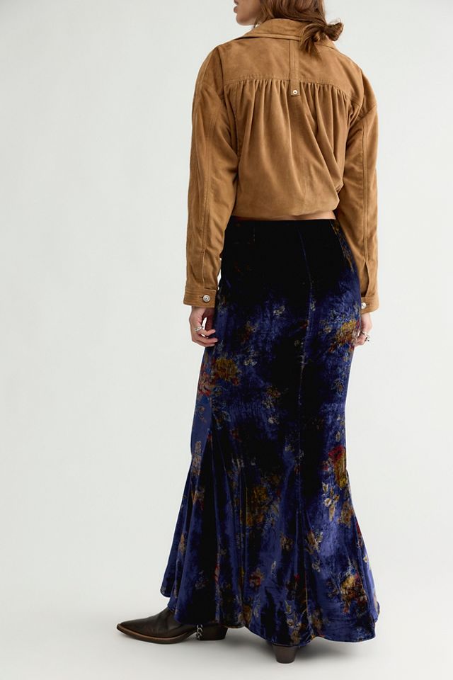 Cosmic Velvet Maxi Skirt #1