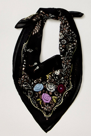 Écharpe surdimensionnée à broderie florale