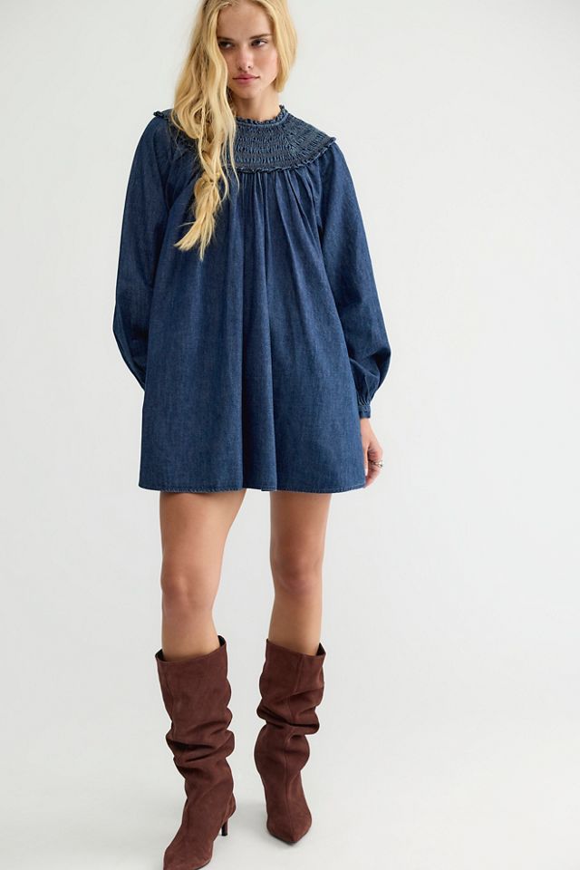 Morning Dew Smocked Mini Dress #4