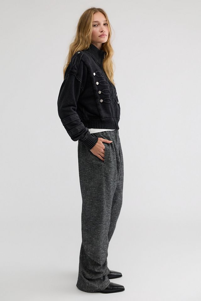 Crowd Pleaser Twisted Wool Blend Pull-On Pants #3