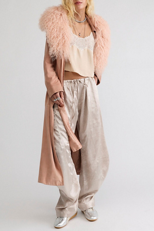 Crowd Pleaser Twisted Satin Pull-On Pants