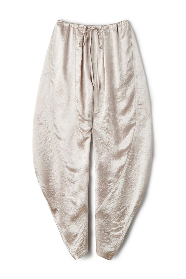 Crowd Pleaser Twisted Satin Pull-On Pants #4