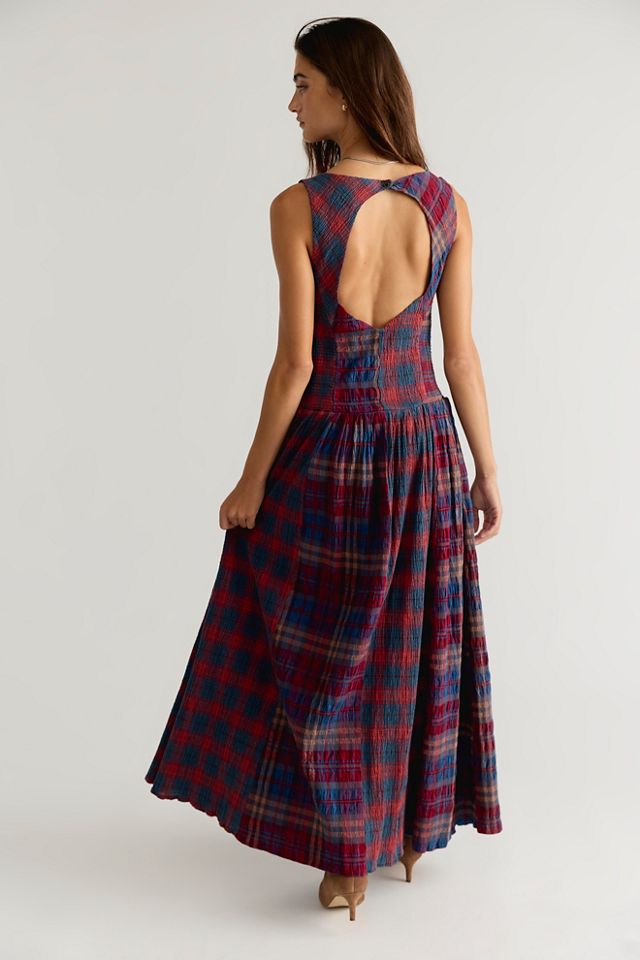 Passing Time Plaid Maxi Dress #2