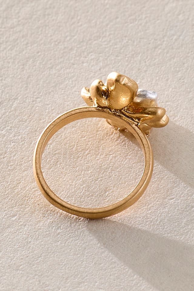 Fiore Gold Plated Ring #1
