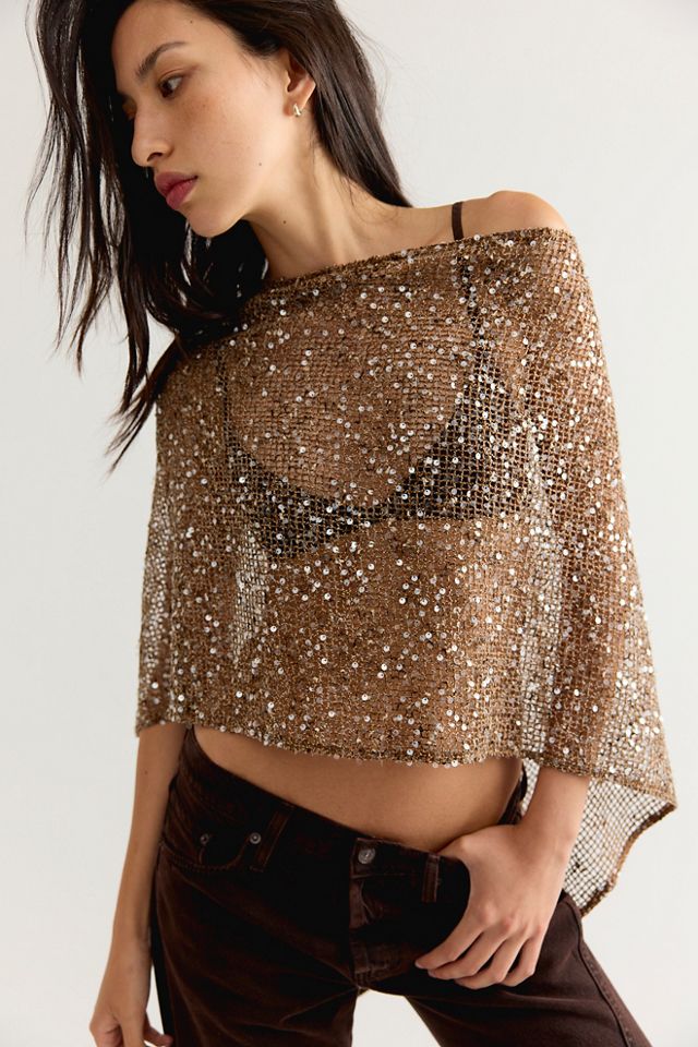 Maggie Sequin Poncho #1