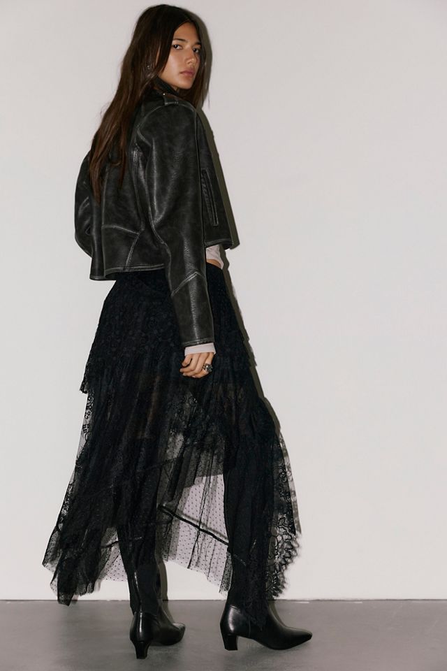 Cosette Spliced Lace Asymmetrical Skirt #1