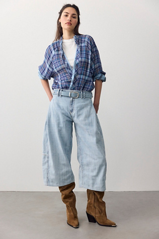 We The Free Free To Roam Cropped Wide-Leg Jeans