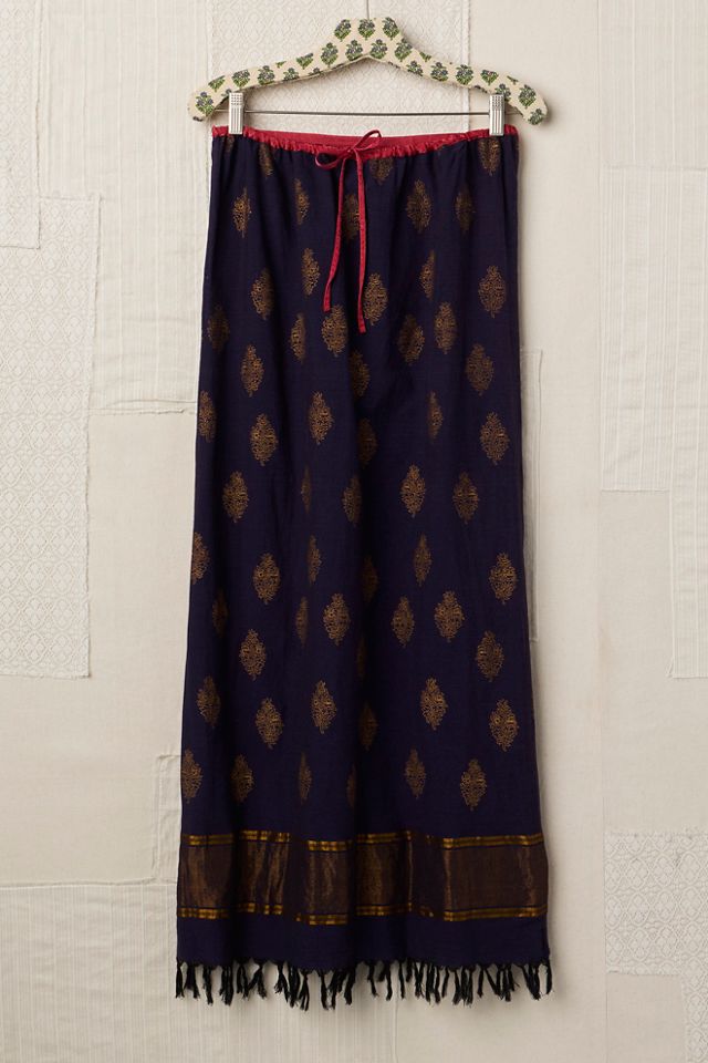 FP MART: Vintage: The Originals 1990s Block Print Sari-Inspired Skirt #1