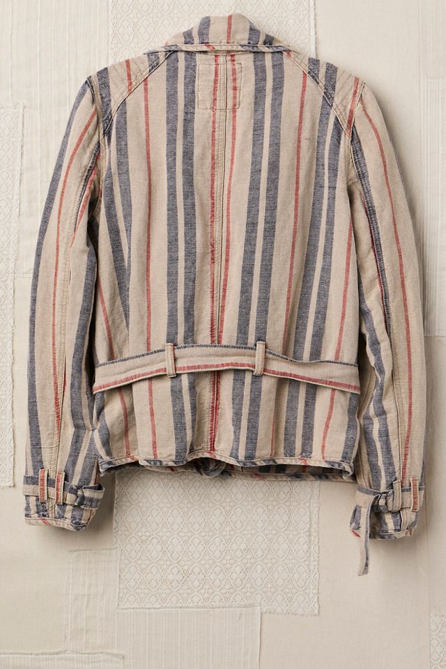FP MART: Vintage: The Originals Striped Linen Utility Jacket #1