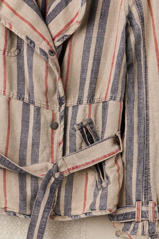 FP MART: Vintage: The Originals Striped Linen Utility Jacket #2