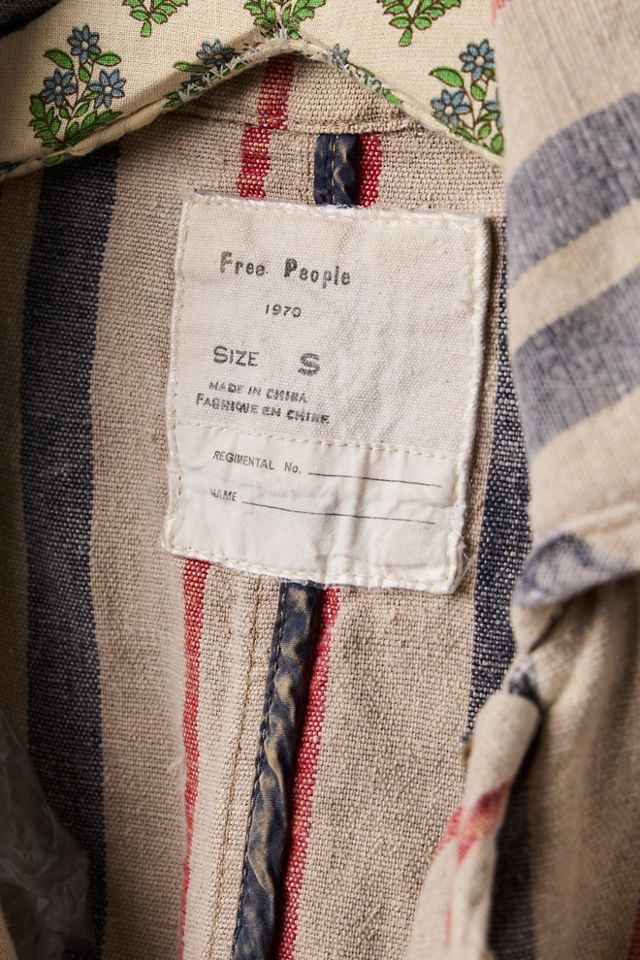 FP MART: Vintage: The Originals Striped Linen Utility Jacket #3