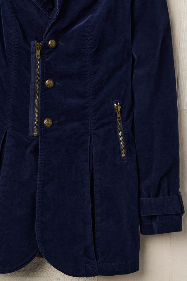 FP MART: Vintage: The Originals Blue Velvet Military Jacket #2