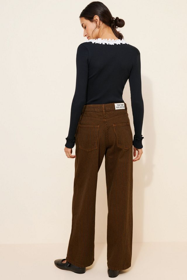 The Tiny Big Sister Berta Striped Straight-Leg Jeans #1