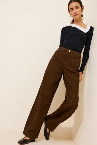 The Tiny Big Sister Berta Striped Straight-Leg Jeans