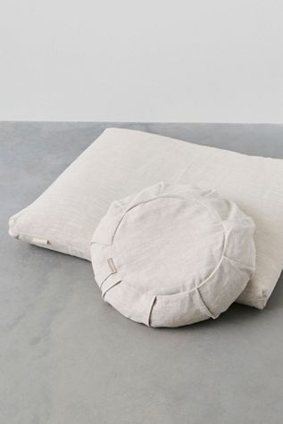 b, mat Linen Zabuton Cushion