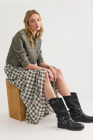 Ciao Ciao Vacation Sonder Check Tier Skirt by Free People
