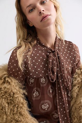 Anna Sui Silk Tie Blouse